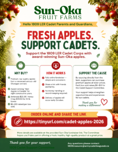 Sun-Oka Apple Fundraiser for 1809 LER Army Cadet Corps